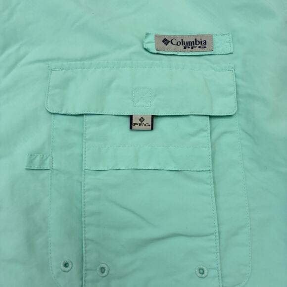 Columbia PFG Shirt Mens XXL Blue Button Down Fishing Outdoors Hiking Vented - Picture 2 of 9